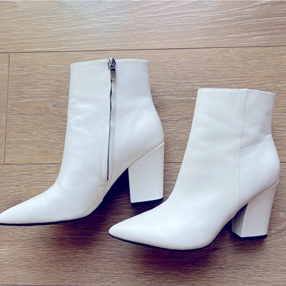 White Booties- Nine West
